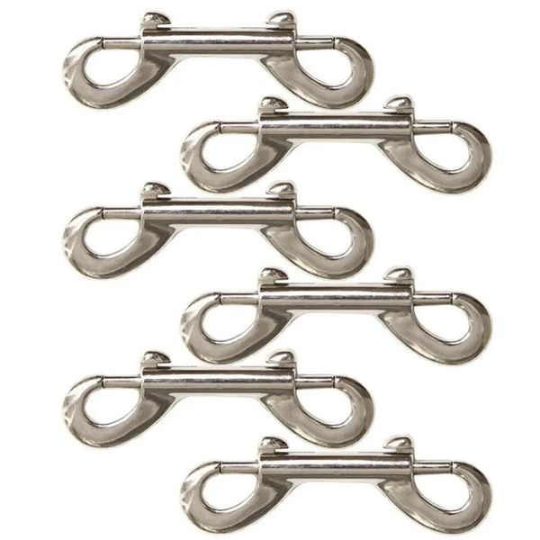 Karabiner 6 Stück Metall-Doppelend-Federclip-Haken, Schnellverbindungs-Karabiner, drehbarer Augenbolzen, Schnapp-Tauchschnalle, Zubehör, Ausrüstung 231204