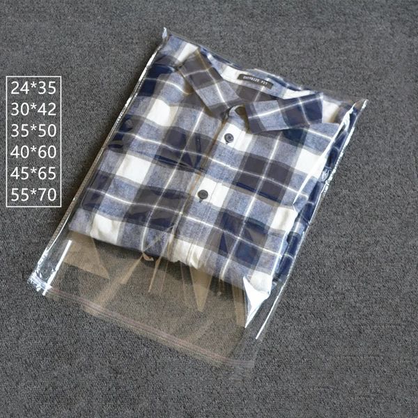 Altra organizzazione per le pulizie 005mm OPP Busta di plastica autoadesiva Imballaggio per abbigliamento Sigillabile in cellophane trasparente Confezione sottile Camicia All'ingrosso della fabbrica 231204