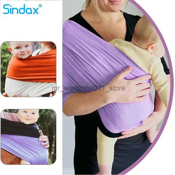 Transportadoras Slings Mochilas Novo Baby Wrap Carrier Slings Algodão Macio Elástico Baby Carrier Conforto e Segurança Infantil Criança Transportadora para Recém-Nascido Menina Menino Q231205