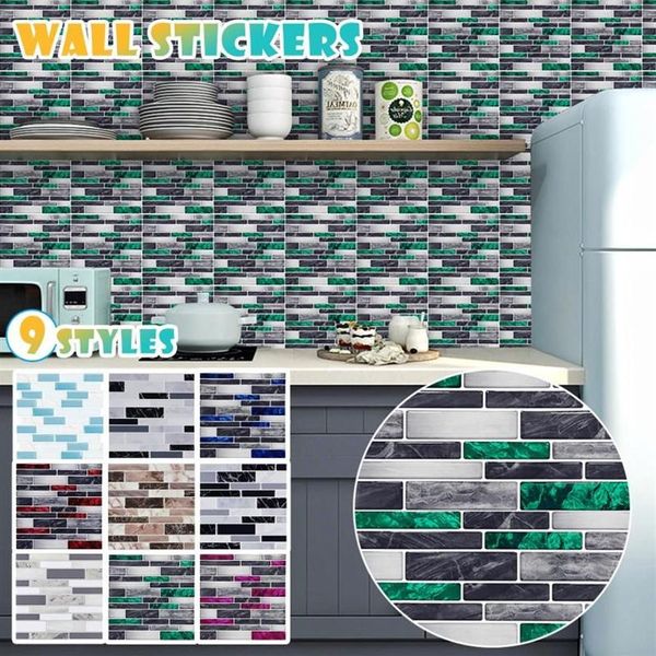 Wandaufkleber, 10 Stück, Peel Stick, Küche, Badezimmer, Backsplash-Aufkleber, Kunstkeramikfliesen-Design, Fliesen für Küche, Dekor274t