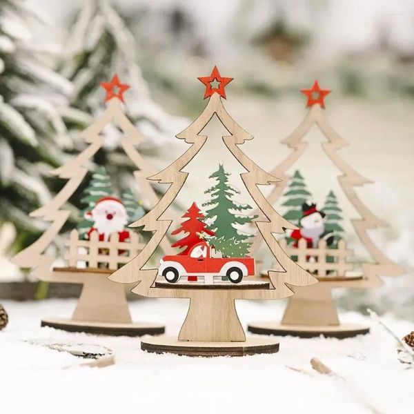 Рождественские украшения, креативная расписная деревянная сборка, сделай сам, сани, украшение для автомобиля, панель, головоломка, подарок, аксессуары для вечеринки