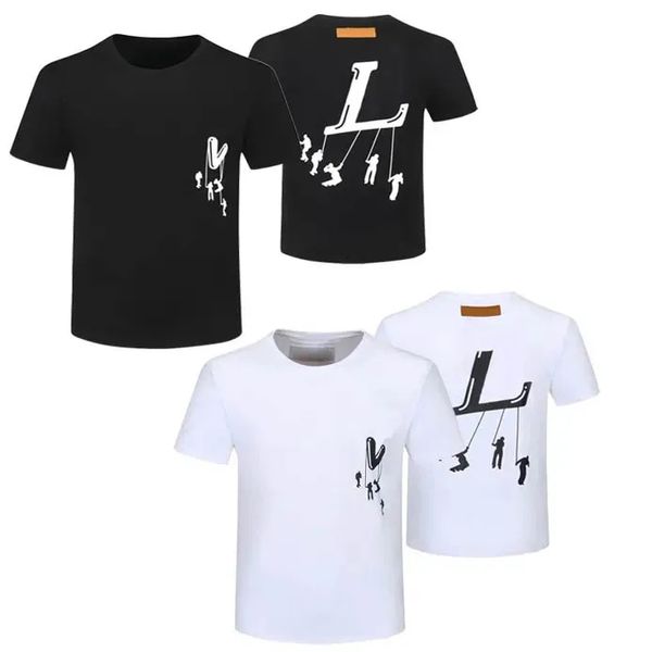 2024 Mens Designers T Shirt Uomo Donna maglietta con lettere Stampa maniche corte Camicie estive Uomo sciolto Nero WhiteTees taglia asiatica S-XXXXXXL