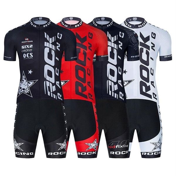 ROCK RACING Cycling Team Jersey 20D Bike Shorts Set Ropa Ciclismo Uomo MTB Uniforme Estate Ciclismo Maillot Bottom Clothing224h