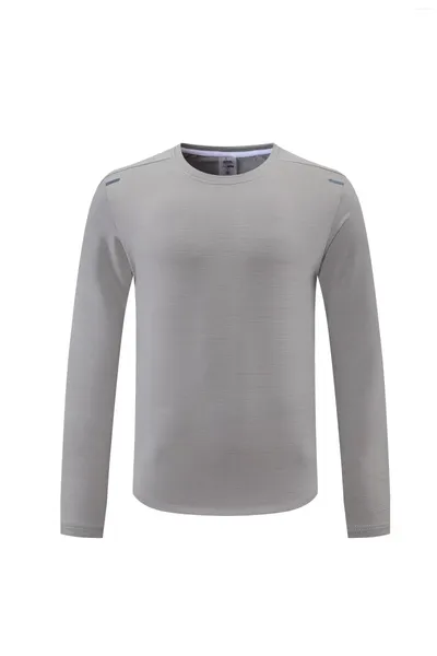 T-shirt da uomo 2023 Primavera e autunno Sport per il tempo libero Girocollo Protezioni Fitness all'aperto Corsa Micro elastico Versatile Top LOGO personalizzato