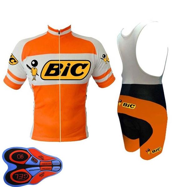 BIC Team Bike Radfahren Kurzarm Jersey Trägerhose Set 2021 Sommer Quick Dry Herren MTB Fahrrad Uniform Road Racing Kits Outdoor S2344