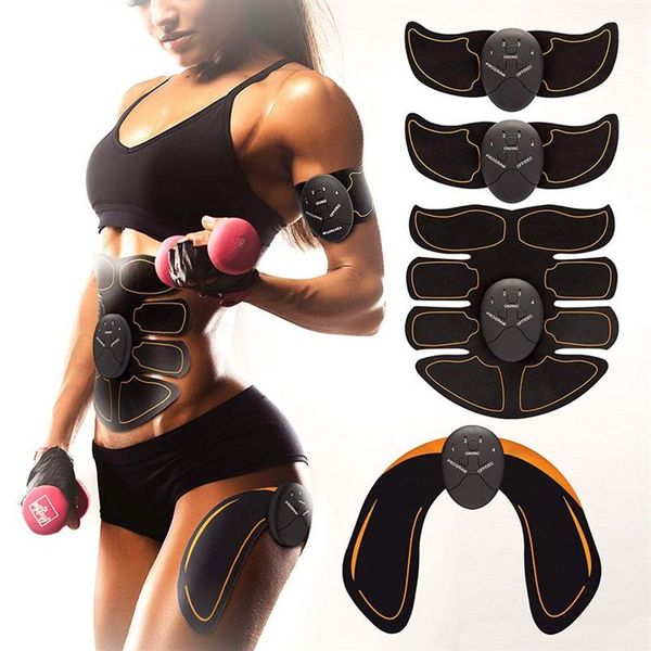 EMS ABS Stimulator Muskelmassage Electro Abdos Bauchmuskeltrainer Gerät Toning Gürtel Workout Fitness Körper für Arm Bein346l