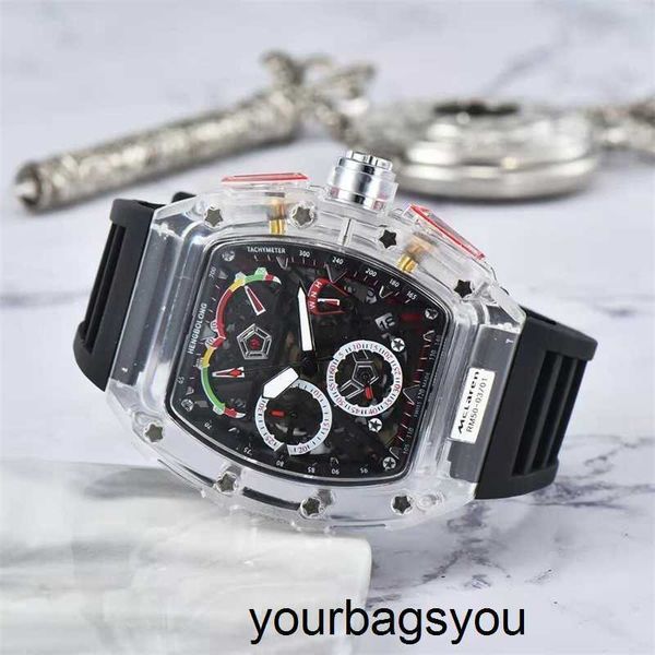 RICHARDSMILLES Дизайнерские часы Горячие продажи в стиле бочонка с шестью булавками Модные крутые красивые студенческие мужские и женские часы