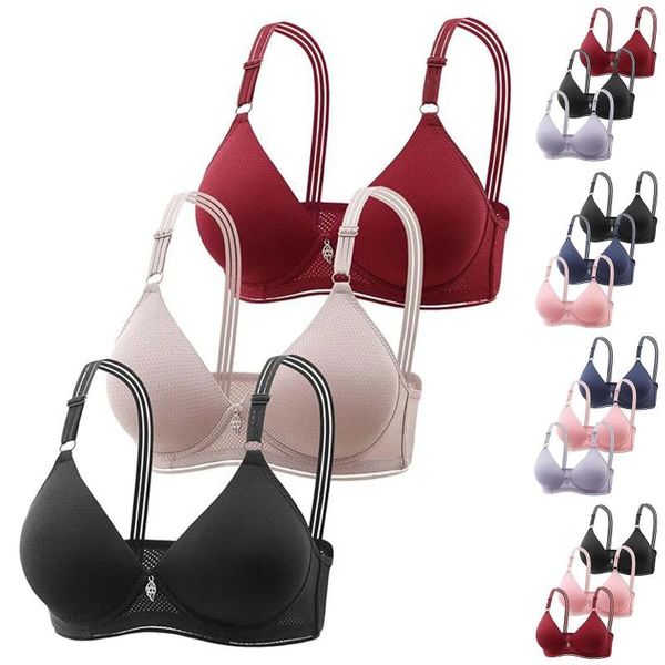 Reggiseni da yoga 3 pezzi per donna Reggiseno sportivo push up sexy senza cuciture piccolo