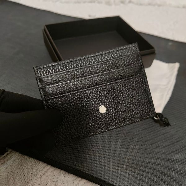 Hohe Quailty Luxury Männer Frauen Kredit Designer -Kartenhalter Klassische Mini -Bank -Karteninhaber kleiner schlanker Leder -Brieftasche mit Kasten