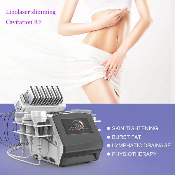 La forma del corpo della macchina per cavitazione ultrasonica RF laser Lipo 7 in 1 lenisce l'affaticamento degli occhi elimina le cellule di grasso in eccesso