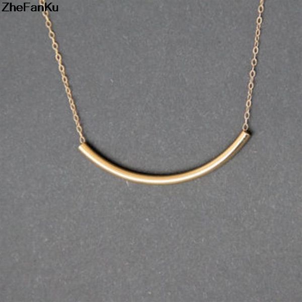 Feminino minúsculo colar rua bater o simples corrente de ouro colar jóias delicado female350r