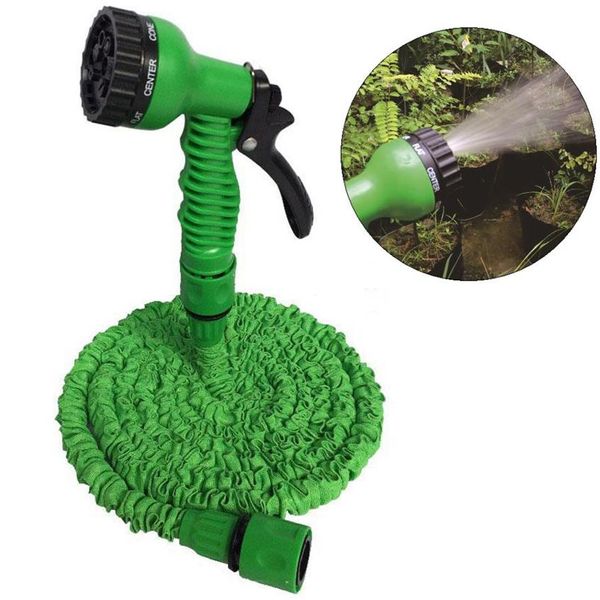 Tubo dell'acqua con connettore rapido retrattile con pistola ad acqua multifunzione Casa Giardino Irrigazione Lavaggio in lattice Set di tubi espandibili da 25FT D296M