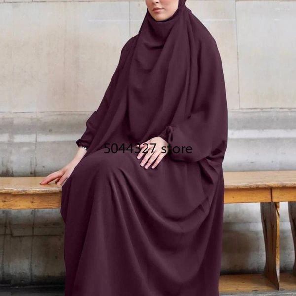 Roupas étnicas 2023 Eid Oração Com Capuz Vestuário Cobertura Completa Muçulmano Niqab Mulheres Hijab Vestido Abaya Longo Khimar Ramadan Vestido Abayas Islâmico