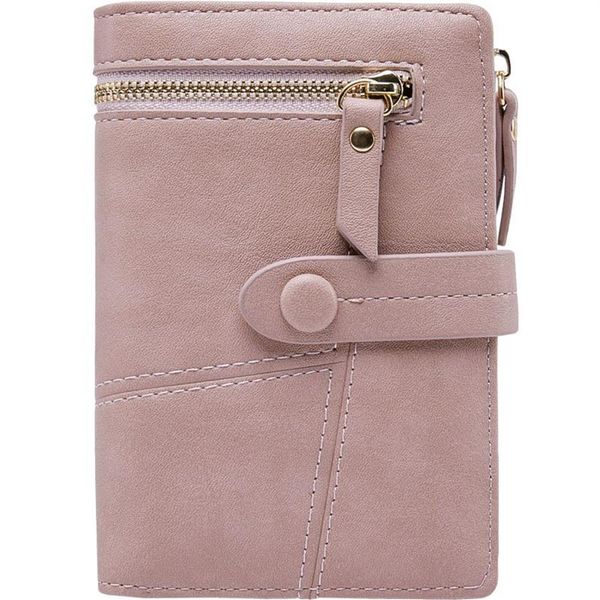Design originale RFID femminile bloccante piccoli portafogli compatti Portafoglio tascabile in pelle bifold Mini borsetta con finestra ID2858