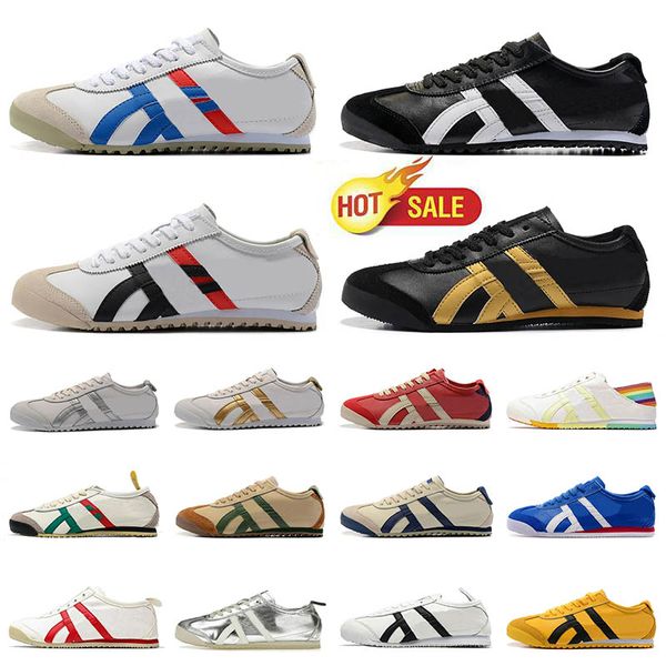 Top OG Laufschuh Tiger Mexico 66 Sneakers Asic Männer Trainer Plattform Leder Schnür-Designer-Schuhe Sail Beige Rot Damen athletische Outdoor-Schuhe