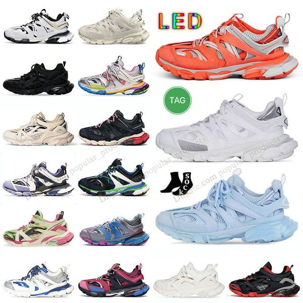 Balencaigalies Track 3 3.0 Led Tasarımcı Kadınlar İçin Lüks Platform Spor Sneaker Gomma Runner 7.0 Spor Erkekler Eğitmenleri Balencigaly Tracks Led Lamba Sneakers