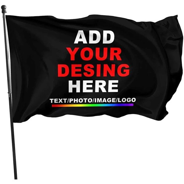 Bandeira personalizada 3x5 pés banner personalizado 5x3 qualquer padrão logotipo impressão de poliéster de alta qualidade 150x90cm cartaz tapester transporte da gota