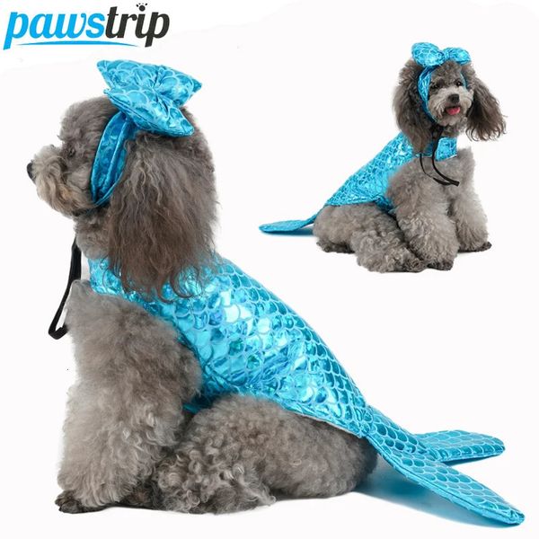 Hundebekleidung Halloween Haustier Hundekleidung Lustige Katzenkleidung Meerjungfrau Form Hunde Cosplay Kostüm Haustier Katze Hund Festival Party Kleidung Haustierprodukt 231205