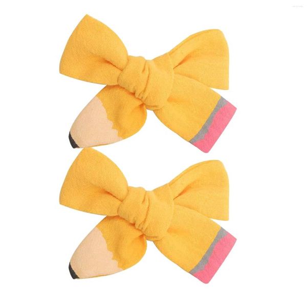 Accesorios para el cabello 2 unids hermosa escuela linda exquisita dulce jardín de infantes sombreros lápiz patrón moda fiesta fiesta arcos clip para niñas