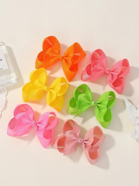 Accessori per capelli 4,3 pollici Candy Color Grosgrain nastro bambino bambino fatto a mano Clip Abranto per bambini