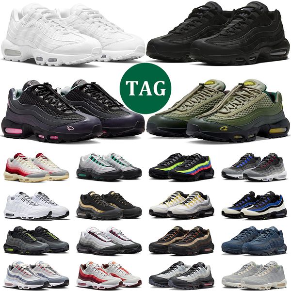 nike air max 95 triplo preto homens mulheres tênis Ying Yang Pack branco mundial OG néon laser fúcsia treinador masculino