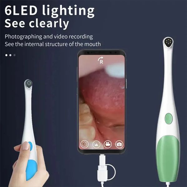 Büyüteç HD 1080p Intraoral Kamera Mini 3 In1 Görsel Odontoskop Oral Muayene Dişleri Diş Hekimi için Endoskop Kameraları Tespit Etme 231204