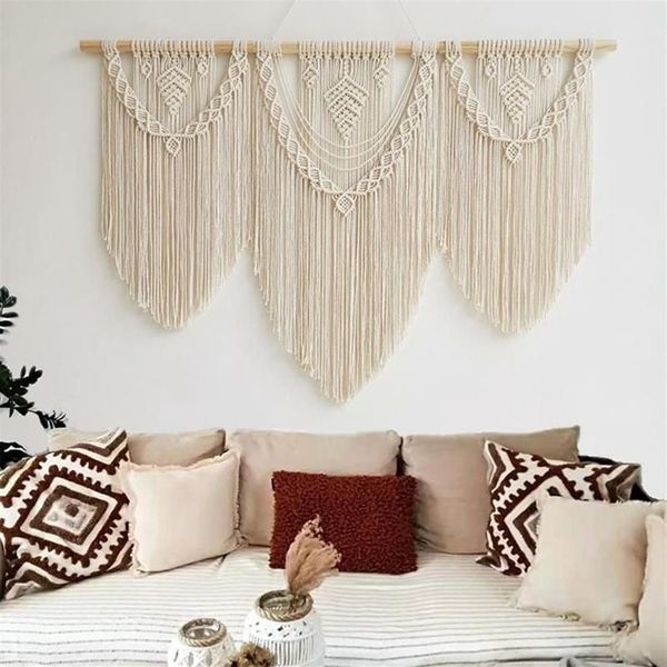 Tapeçarias Grande Macrame Wall Pendurado Handmade Tapeçaria Bohemian Decor para Festa de Quarto Wedding324P