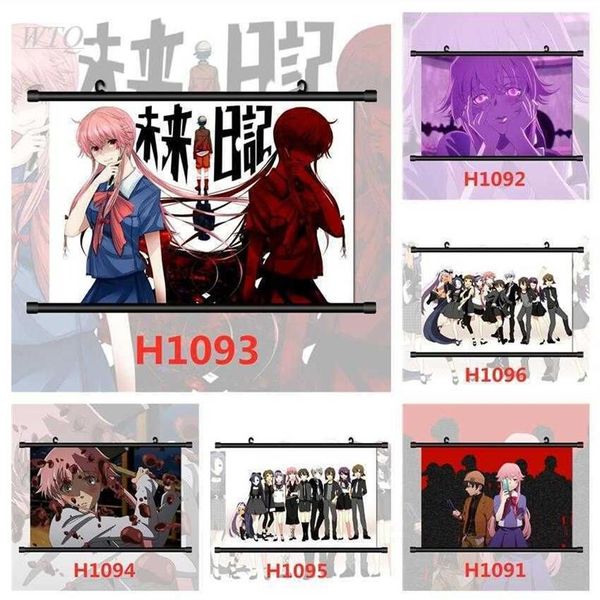 Mirai Nikki Futuro Diário Gasai Yuno Poster de parede Anime Posters Pintura em tela Decoração de parede Arte de parede Imagem Decoração de quarto Decoração de casa Y0262B