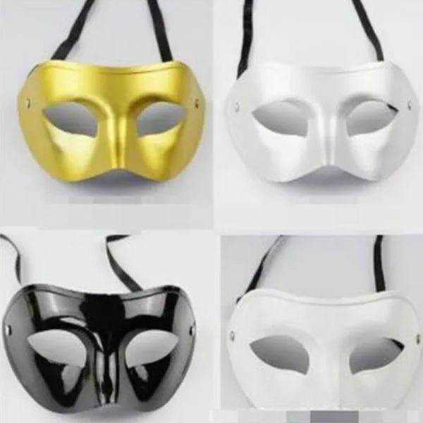 50 шт. серебро, золото, белый, черный, полулицо, архаичный, античный, классический, мужские маски, Марди Гра, маскарад, венецианский костюм, вечерние маски