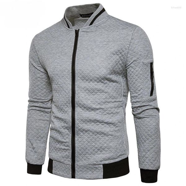 Chaquetas para hombre, sudaderas con bolsillos con cremallera, medio chándal fino de Color sólido, chaqueta informal de manga larga con capucha para exteriores, abrigos