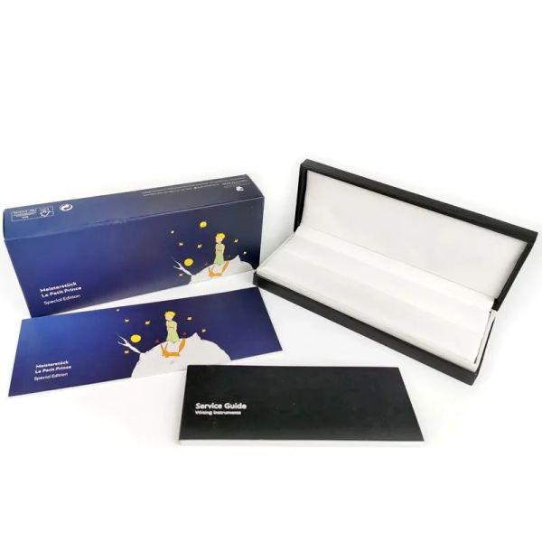 wholesale Monte Schwarzes Leder-Federmäppchen für M-Luxus-Brunnen-Kugelschreiber-Roller-Kugelschreiber-Box mit Papier-Garantiehandbuch 12 LL