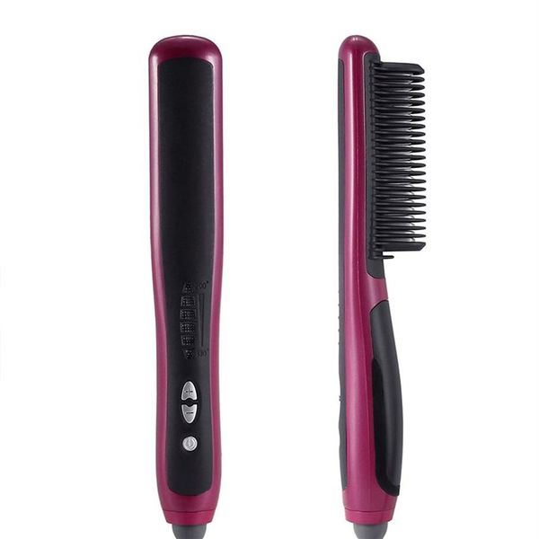 2018 salão de beleza cabelo ferro alisamento escova alisadora elétrica alisador de cabelo escova 1 pçs calor iônico brush277n