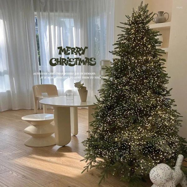 Decorações de natal 120cm/150cm grande árvore artificial com luzes pe/pvc criptografia mista luxo casa decoração piso ornamentos diy