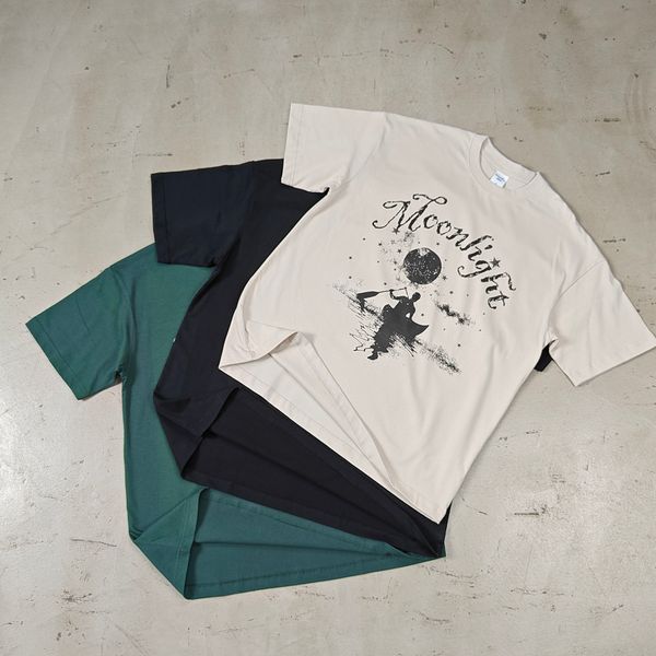 Baumwolle T-Shirt Streetwear Schwarz Kurzarm Gedruckt Mondlicht T-shirts Hip Hop Sommer Top Shirts Frauen Männer Größe M-XL