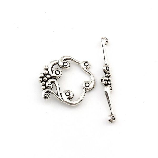 50 Sets Antik Silber Zinklegierung OT Knebelverschlüsse für DIY Armbänder Halskette Schmuckherstellung Zubehör Zubehör F-69326w