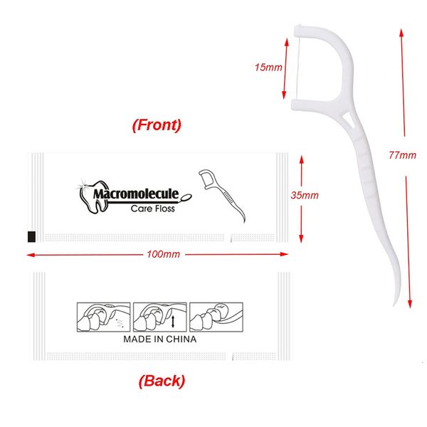 Dental Floss 500pcs Tek Kullanımlık Bireysel Sarılmış Oral Dişler Temizleme Flosser Pick Stick Interdental Fırça Traval Ev Kürdan 231204