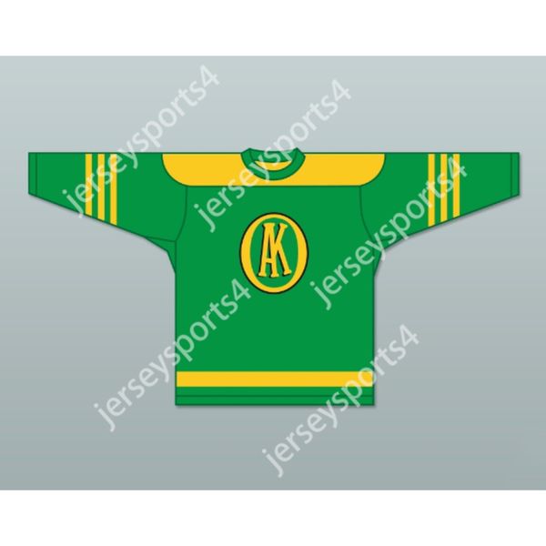 Personalizado verde ushl gordie howe 9 omaha AK-SAR-BEN cavaleiros casa camisa de hóquei novo topo costurado S-M-L-XL-XXL-3XL-4XL-5XL-6XL