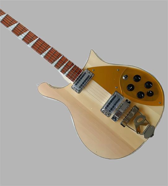Modello di chitarra elettrica in legno naturale di recente prodotto attraverso il corpo RickenbackertoasterPickup 2589