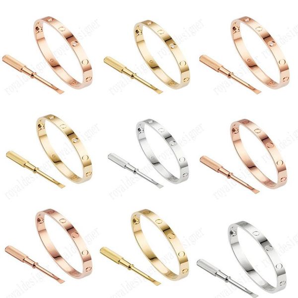 Bracciale alla moda in acciaio inossidabile placcato argento 18 carati in oro rosa per uomo o donna, i migliori produttori dal design nobile ed elegante276N