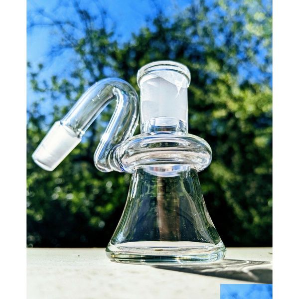 Accessori Mini raccoglicenere in vetro a secco 14mm Narghilè Bong Raccoglitori d'acqua Trasparente Bubbler Ashcatcher 45 Consegna a goccia da 90 gradi Giardino domestico Dhyto