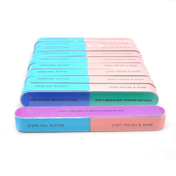 Buffer per unghie 120 pezzi Smalto gel UV Nail art Buffer File Block Pedicure Manicure Lucidatura 7 passaggi Bellezza Unghie Levigatura File Strumenti fai da te Commercio all'ingrosso 231205