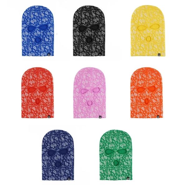 Beanie Skull Caps Neck Guard Passamontagna Maschera da sci a tre fori Tattici Cappello invernale a pieno facciale Regali speciali per feste per adulti 231205