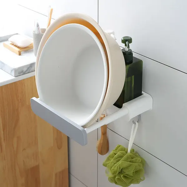 Kancalar Geri çekilebilir Washbasin Depolama Rafı Banyo Tuvalet Stand Yurt Kutusu