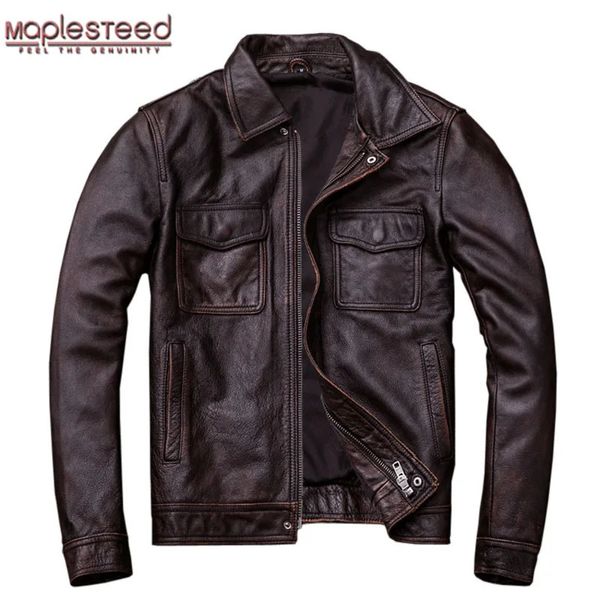 Herren Leder Kunstleder Vintage Echtlederjacke Herren 100 % Rindsleder Rot Braun Schwarz Naturlederjacken Herren Ledermantel Herbstkleidung M174 231205