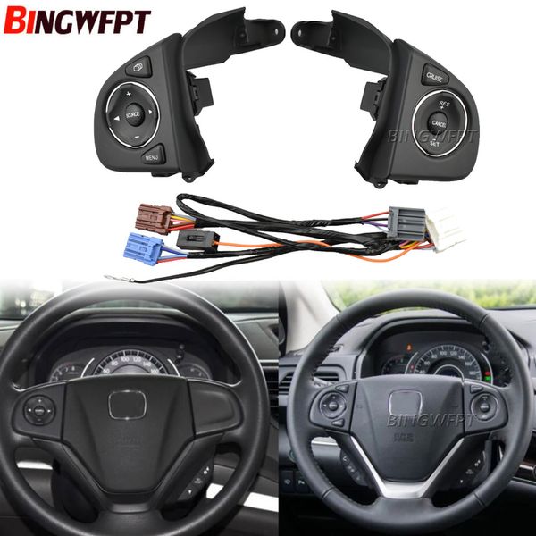 Pulsanti degli interruttori di controllo del volante Car styling Audio Radio Pulsante di controllo della velocità a distanza con cavi per Honda CRV 2012-2016