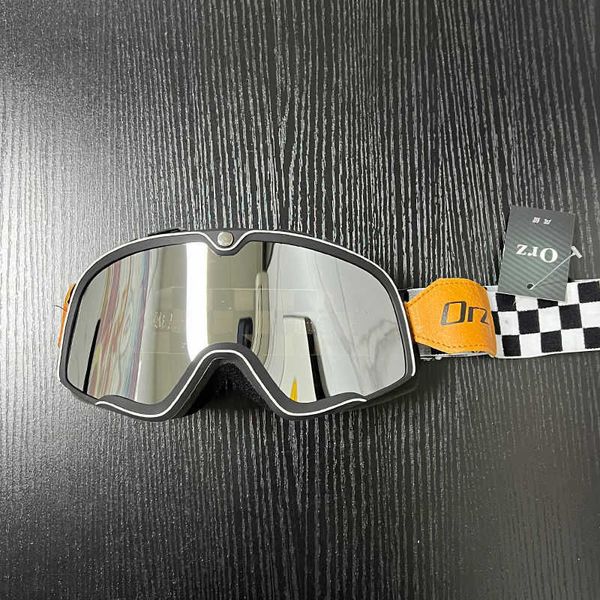 Óculos de sol Orz Pára-brisa para motocicleta Óculos Harley à prova de areia Óculos para motocicleta off road equitação 3/4 capacete