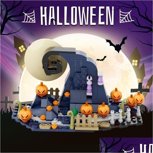 Blocchi Blocchi Moc Zucca di Halloween Strega Incubo Prima di Natale Building Block Set Figura Mattoni Regalo Giocattoli per bambini 221007 D Dh4Aw