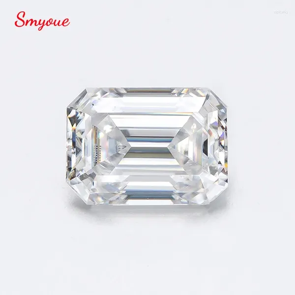 Pietre preziose sciolte Smyoue Taglio smeraldo Perline di pietra Moissanite per la creazione di gioielli D Colore Vvs1 6a Bianco GRA Lab Grown Diamond