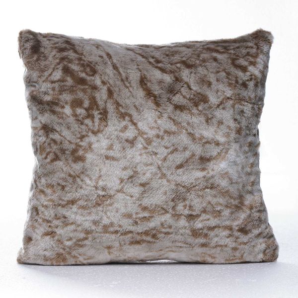 Cuscino / Decorativo Pelliccia di coniglio grigia e marrone Cuscini per divano Cuscino per bambini Fodera elastica per divano R231201