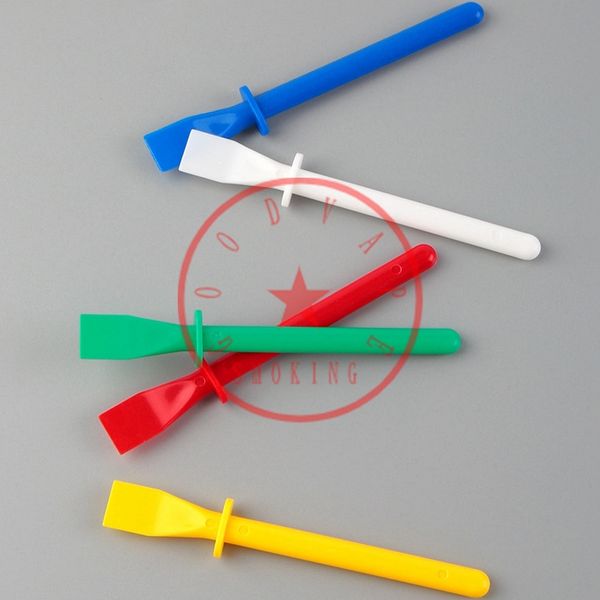 Plastica colorata Fumatori Pipa ad acqua Chiodi Paglia Pala Scoop Erba Tabacco Impianti petroliferi Tampone Cucchiaio Gorgogliatore Bong Suggerimenti Tabacco da fiuto Pippotto Sniffer Dispenser